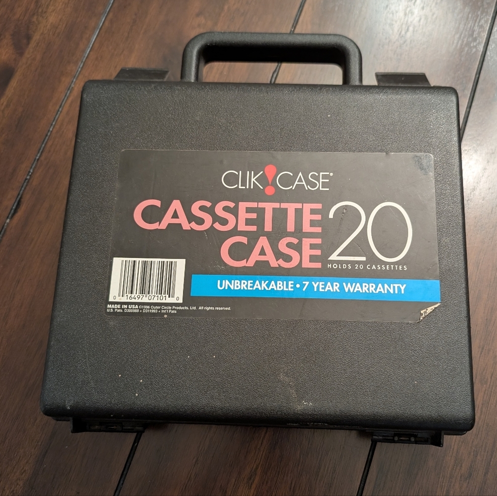 Vintage Clik Case Black Cassette Holder